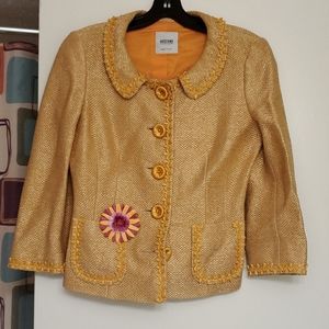 Orange 3/4 sleeve dress jacket